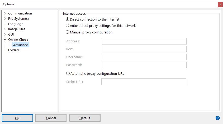 IsoBuster - Configuración de Comprobación Online de la Versión más Actual de IsoBuster