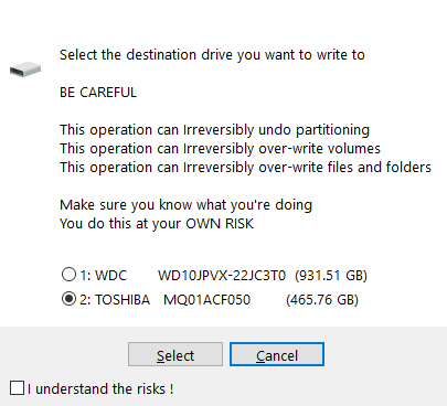 Klonen Sie ein Laufwerk oder eine Partition, verwaltet oder anderweitig