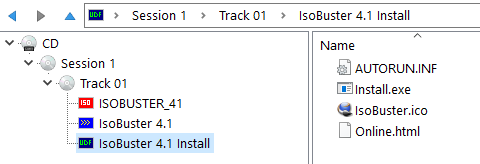 Starten mit IsoBuster