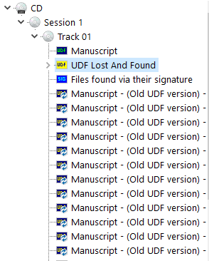 IsoBuster - Suche nach fehlenden Dateien und Ordnern