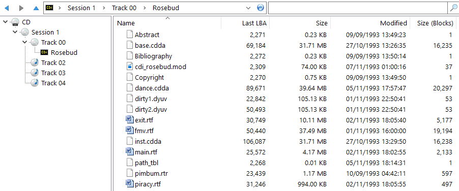 IsoBuster - CD-i and VCD formats