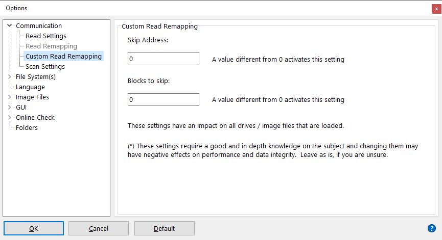 Communication (Custom Read Remapping)