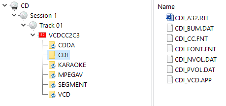 IsoBuster - CD-i and VCD formats