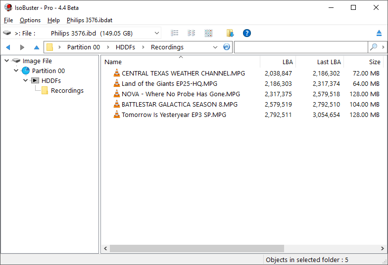 IsoBuster 4.4 Screenshot