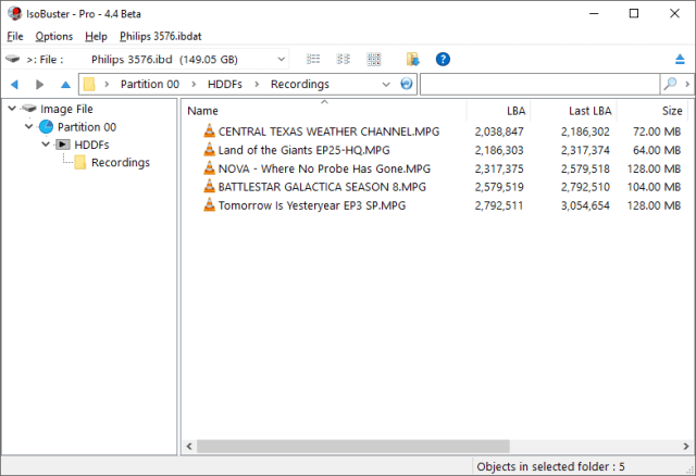 IsoBuster 4.4 Screenshot