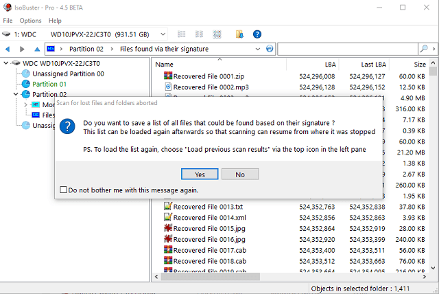 Capturas de Pantalla de IsoBuster 4.5