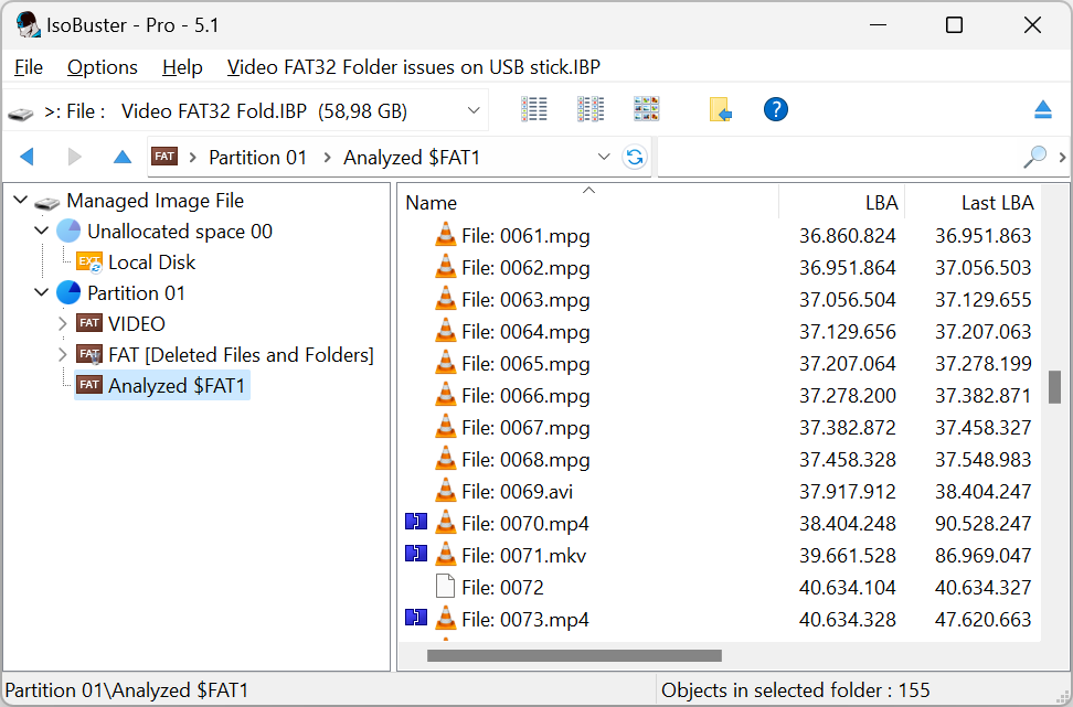 IsoBuster 5.1 - 64 bit - Screenshot