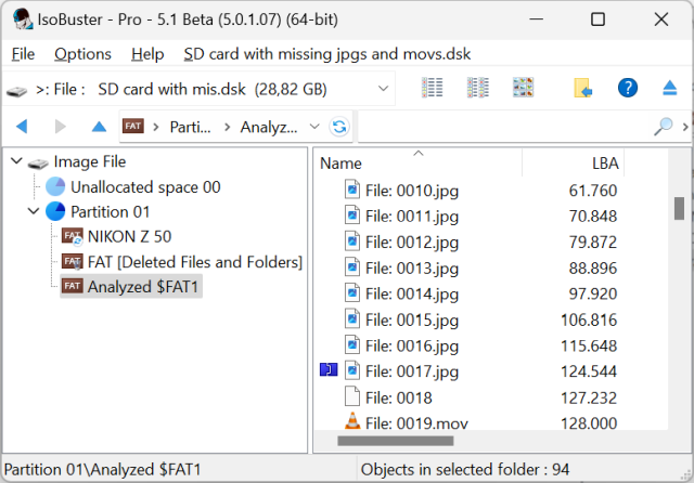 IsoBuster 5.1 - 64 bit - Screenshot