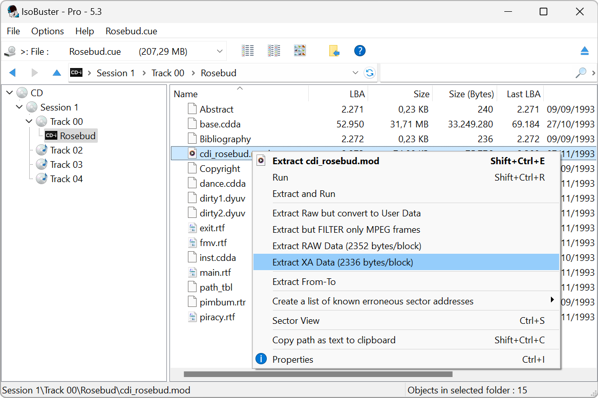 IsoBuster 5.3 - 64 bit - Bildschirmfoto