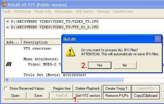 IfoEdit - Process IFO files