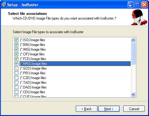 Select file associations