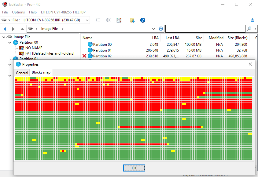 Captura de pantalla de IsoBuster 4.0