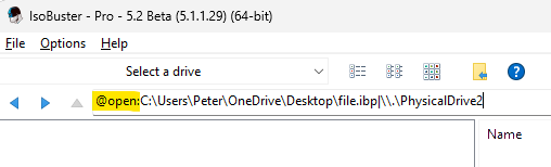 Commands via the breadcrumb control
